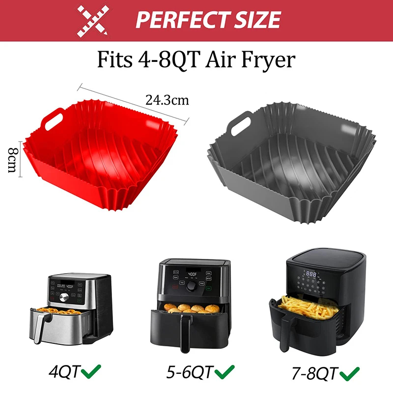 Large Air Fryer Silicone Baske - Kitchen Appliances Baking ulasan dan harga