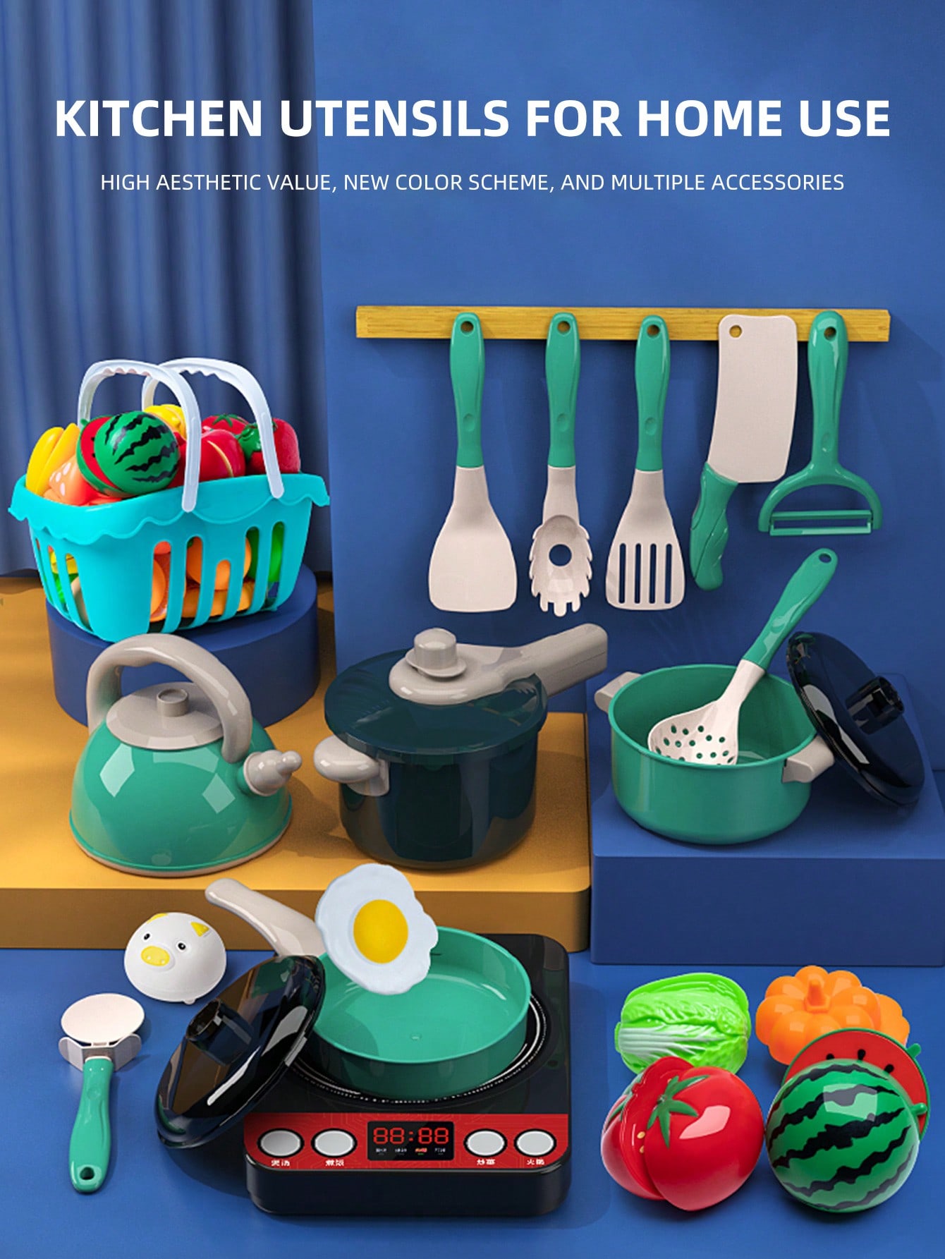 Kids Kitchen Toys Pretend Play - Kitchen Appliances Combo ulasan dan harga