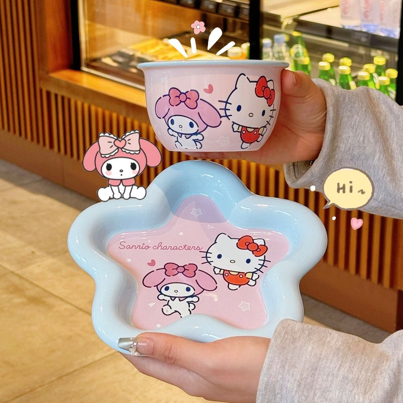 Cartoon Cat Print Ceramic Dinn - Kitchen Appliances Combo ulasan dan harga