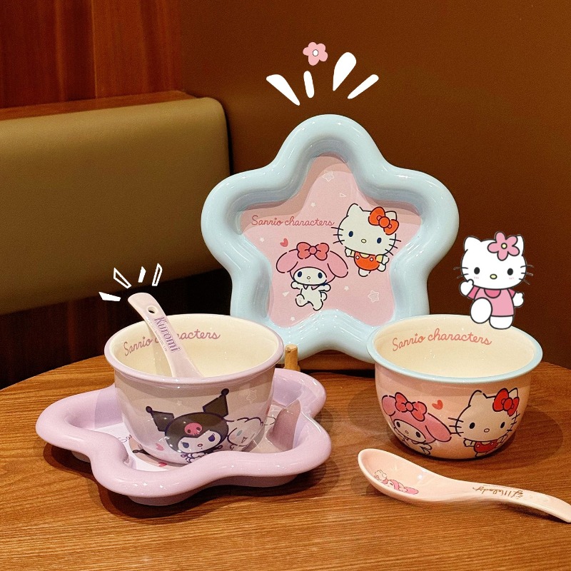 Cartoon Cat Print Ceramic Dinn - Kitchen Appliances Combo ulasan dan harga